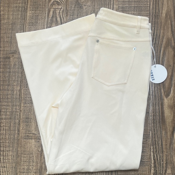 STAUD Grayson Pant - Ecru size 8 - Picture 2 of 9